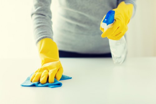 Professional office cleaning in Brompton reception area