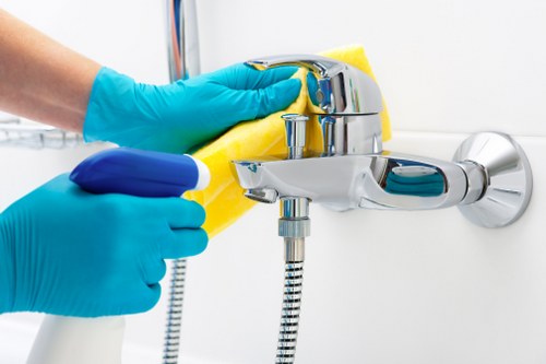 Sanitised meeting room during office cleaning in Brompton