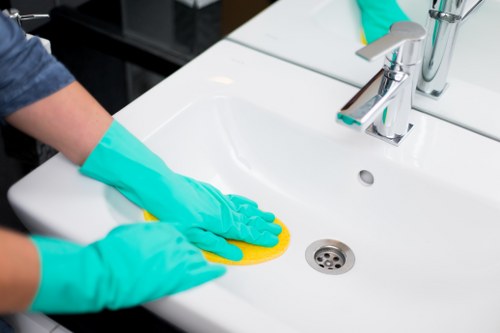 Deep fabric sofa cleaning service in Brompton home