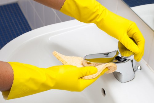 Bathroom deep cleaning in Brompton removing limescale